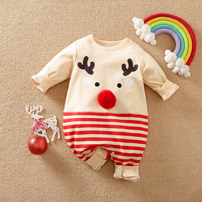 Cuddle Hue Christmas Cotton Baby Jumpsuit