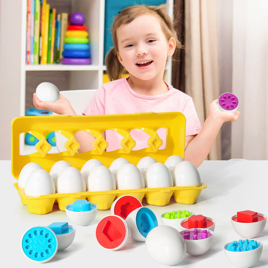 Cuddle Hue Shape & Color Matching Educational Eggs