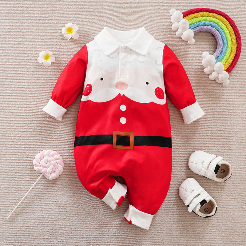 Cuddle Hue Christmas Cotton Baby Jumpsuit