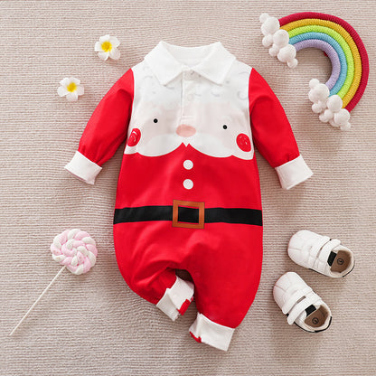 Cuddle Hue Christmas Cotton Baby Jumpsuit