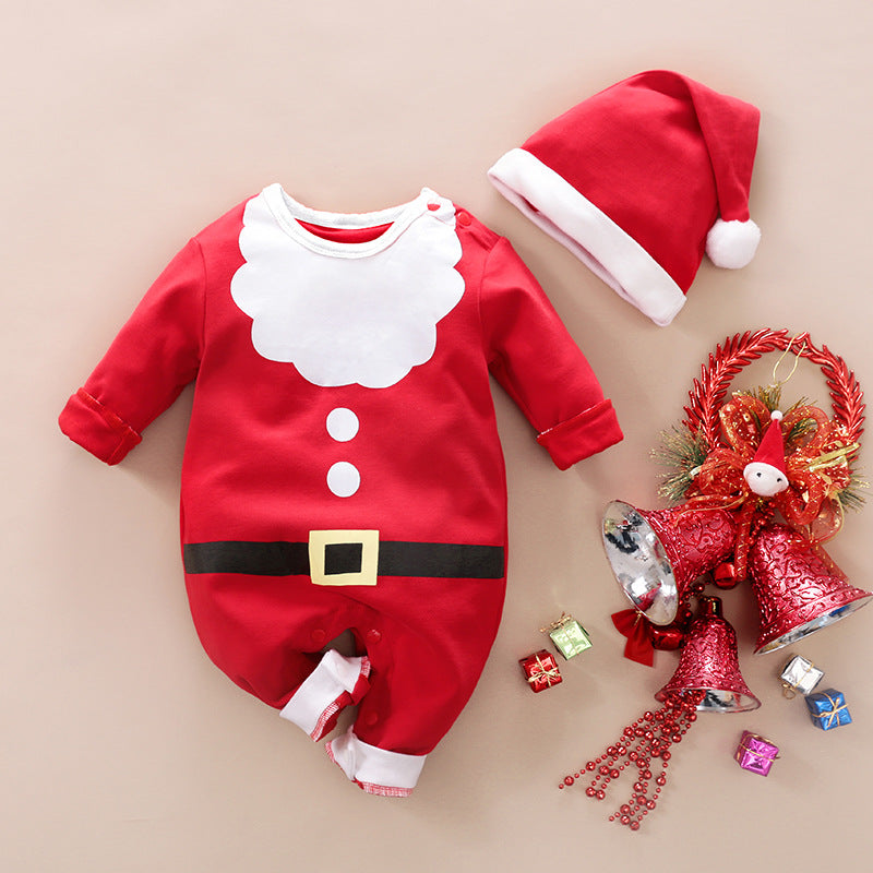 Cuddle Hue Christmas Cotton Baby Jumpsuit